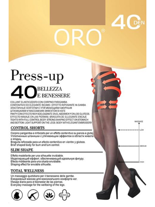 Колготки ORO Press-Up 40 den Телесный темный