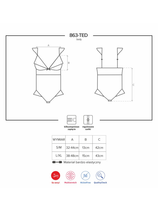 Боди Obsessive 863-TED-3 TEDDY