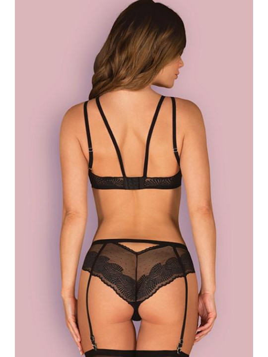 Комплект Obsessive ALLASTIA SET bra & panties with garters