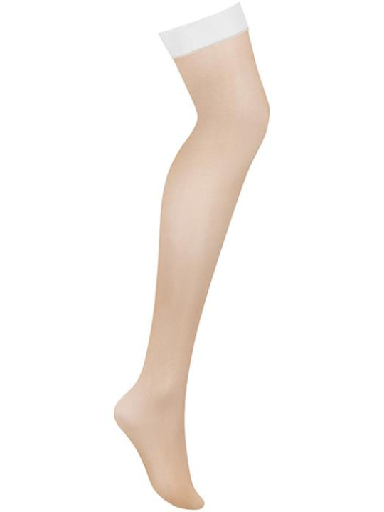 Чулки Obsessive S814 stockings Телесно-белый