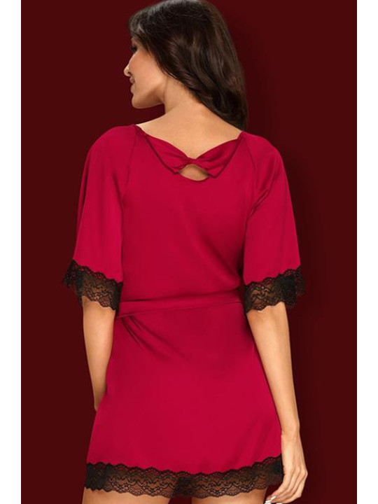 Халат Obsessive Sensuelia robe Красно-черный